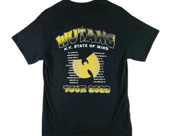 Camiseta mediana de hip hop y rap de Wu-Tang New York State Of Mind Tour