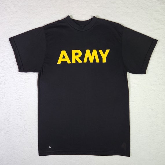 US Army Shirt Small Black Distressed Military Phy… - image 1