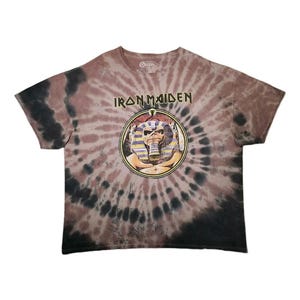 T-shirt Iron Madden Tie-dye Délavé, Taille L Homme, Neuf Avec étiquette