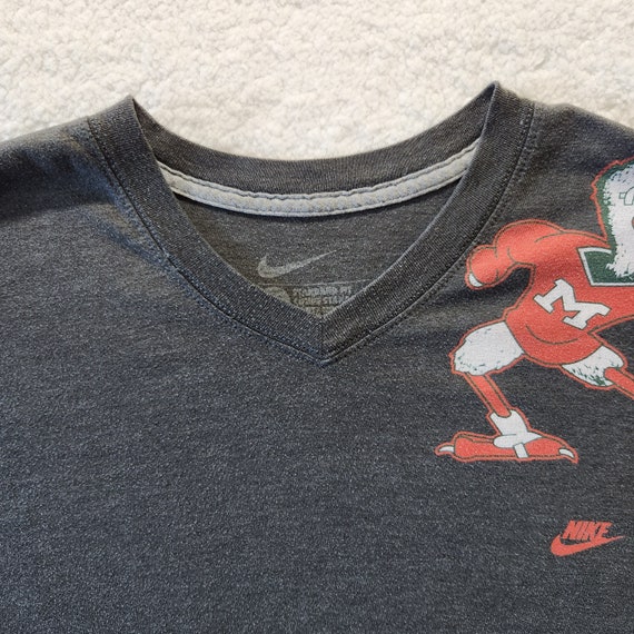 Miami Hurricanes Shirt Adult Large Gray Nike NCAA… - image 3