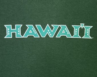 ハワイ・レインボー・ウォリアーズ レトロTシャツ XL グリーン NCAA