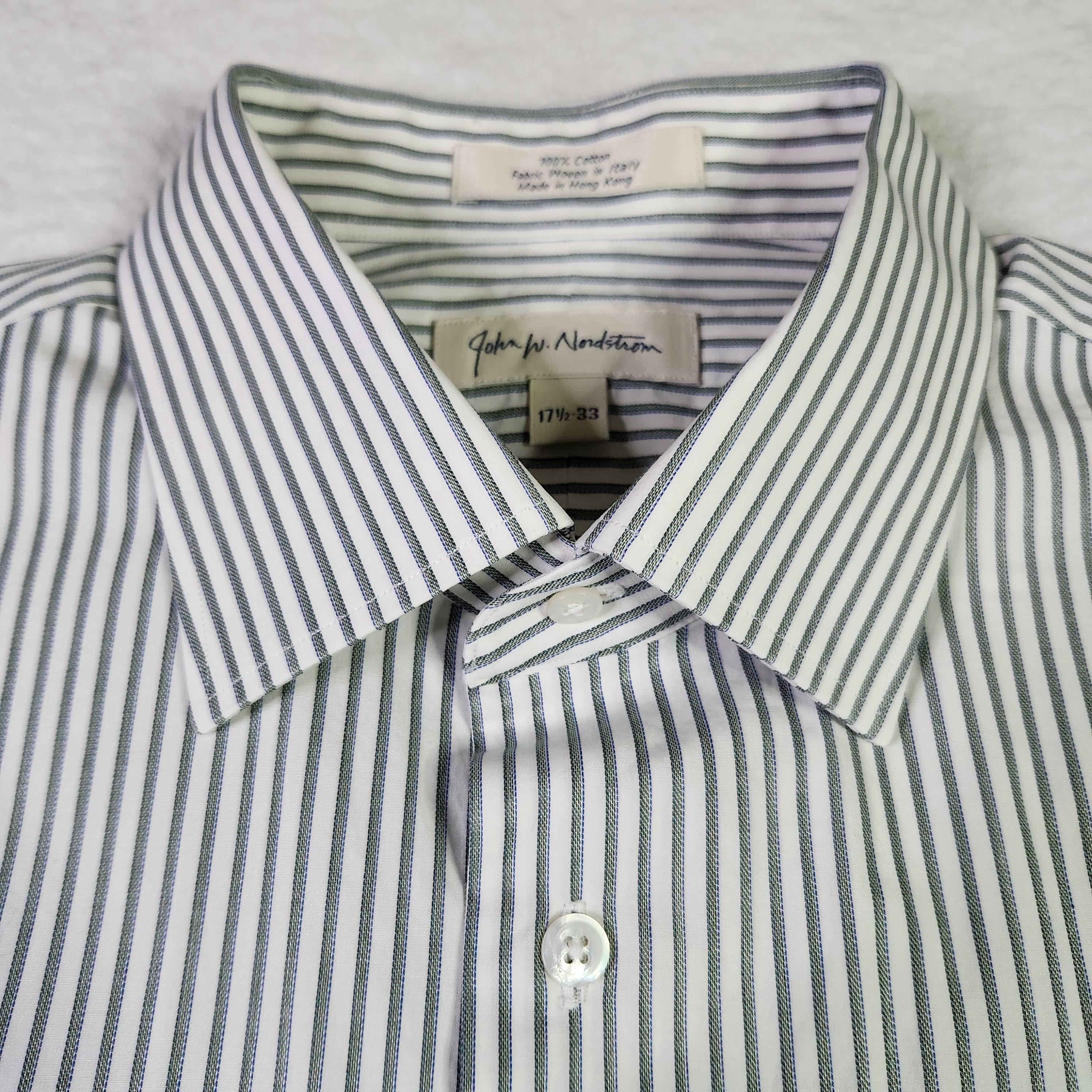John W. Nordstrom VINTAGE Striped Long Sleeve Dress Shirt 17.5 / 33 100%  Italian Cotton - Etsy Australia