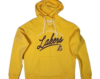 LA Los Angeles Lakers Womens Medium Hoodie Yellow NBA Basketball Sportswear Sweatshirt