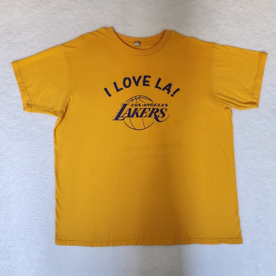 Los Angeles LA Lakers Vintage Shirt XL Gold 2000 … - image 1