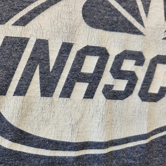 VINTAGE NASCAR Shirt Mens Medium Blue Distressed … - image 6