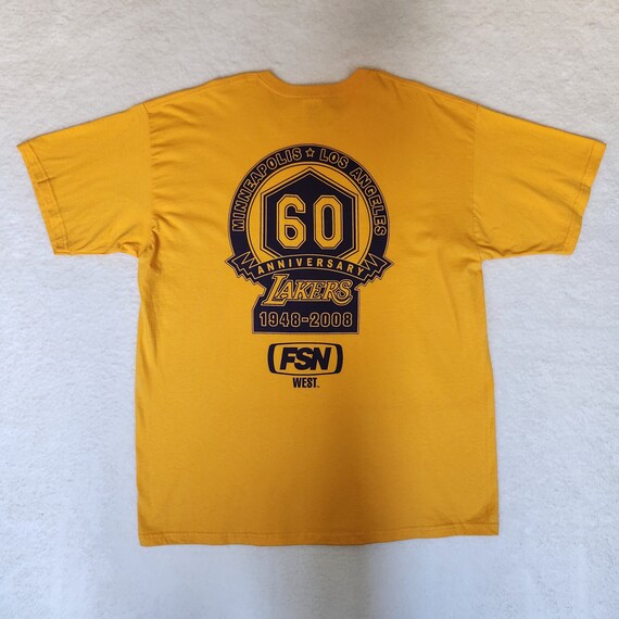 Los Angeles LA Lakers Vintage Shirt XL Gold 2008 … - image 2