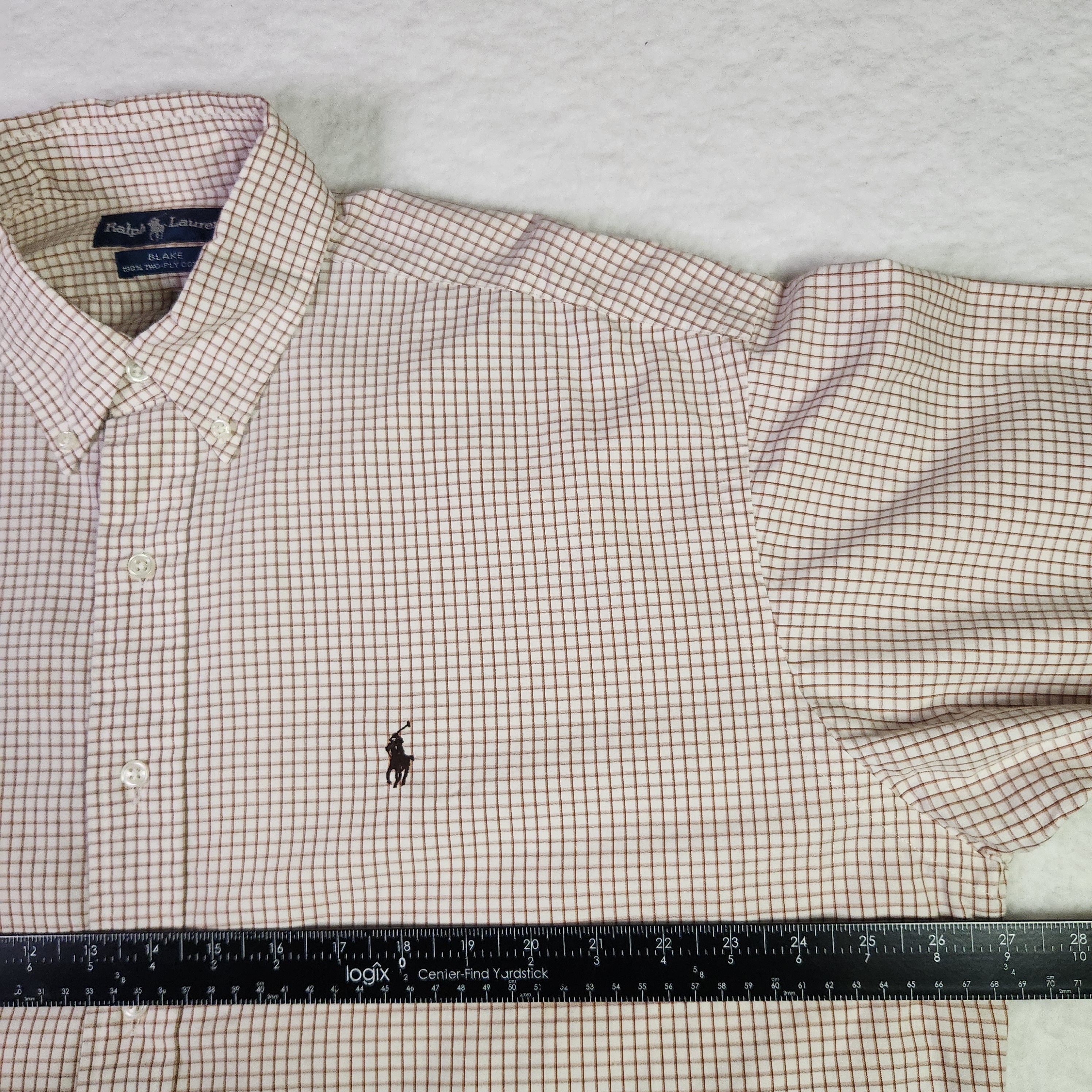Vintage Ralph Lauren Shirt: Large, Beige - Mens Polo Blake Long