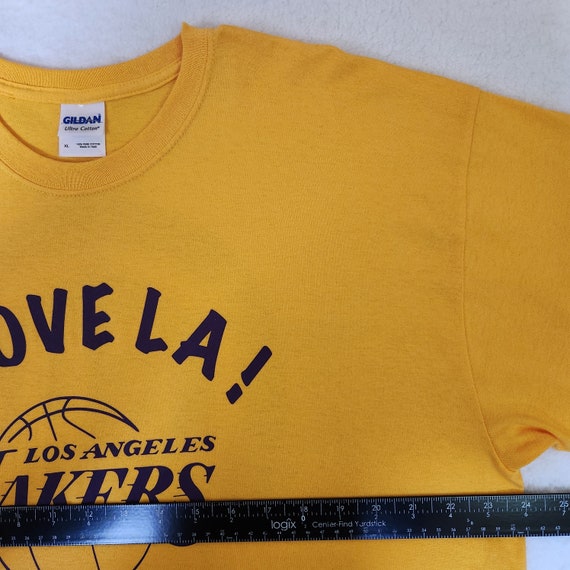 Los Angeles LA Lakers Vintage Shirt XL Gold 2008 … - image 8