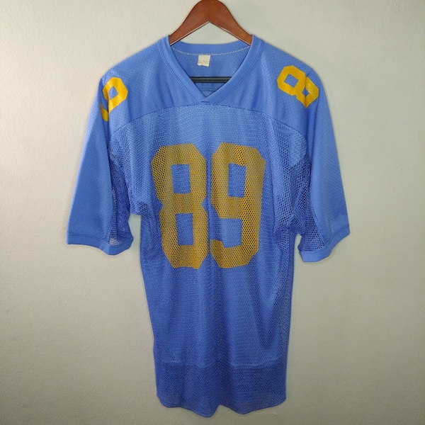 San Diego Chargers 1980s NFL Mens 2 Layer Mesh Jersey Blue Size 44/ Large