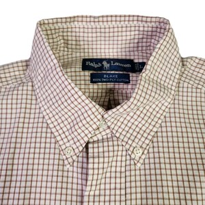 Vintage 90s Polo Ralph Lauren Blue Label Small Pony Blake Shirt Large Tattersall Check image 2