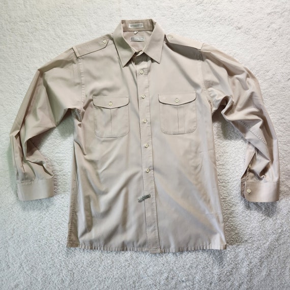 VTG Christian Dior Military Style Shirt Men's Med… - image 1