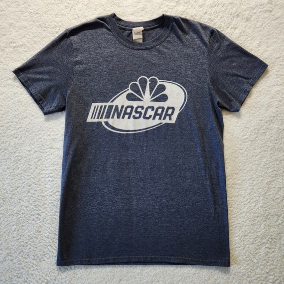 VINTAGE NASCAR Shirt Mens Medium Blue Distressed … - image 1