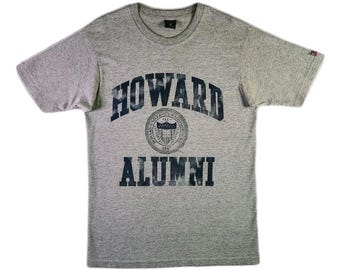 Camiseta vintage de exalumno de Howard Bison, gris medio, de la NCAA y HBCU.