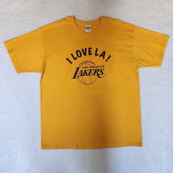 Los Angeles LA Lakers Vintage Shirt XL Gold 2008 … - image 1