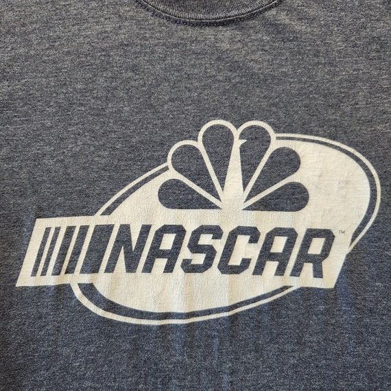VINTAGE NASCAR Shirt Mens Medium Blue Distressed … - image 5
