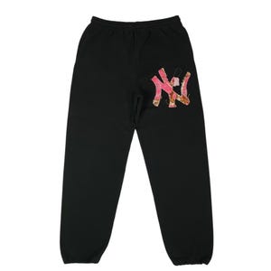 Pantalones deportivos de felpa con parche de camuflaje Realtree NY personalizado, talla grande para mujer, color negro, mezcla de algodón, estilo jogger Y2K