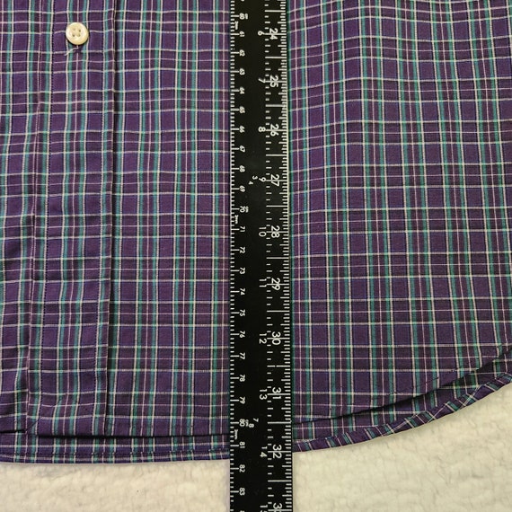 VINTAGE Polo Ralph Lauren Shirt XL Purple Green P… - image 9