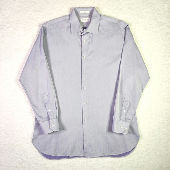 John W. Nordstrom Dress Shirt 16.5 32 Trim Fit Purple White Button up Cotton Etsy Canada