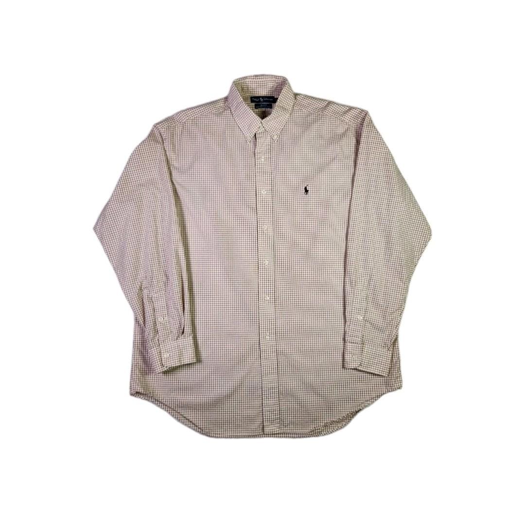 Vintage Ralph Lauren Shirt: Large, Beige - Mens Polo Blake