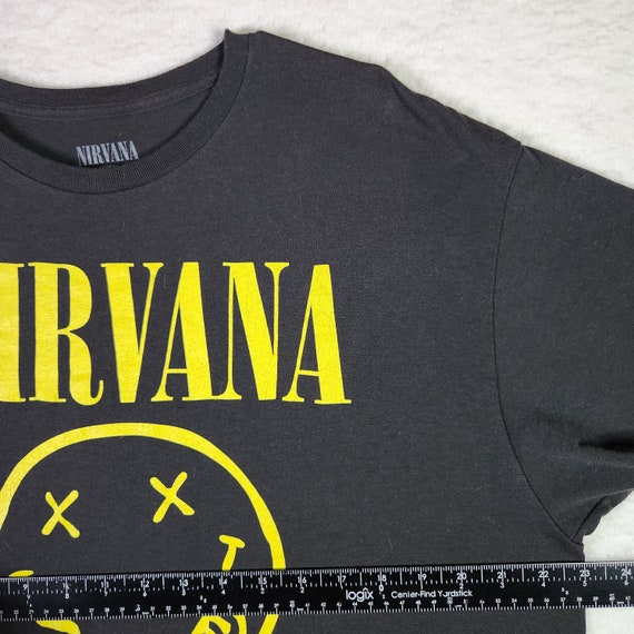 Nirvana Shirt Large Black Band Tee Rock Music Mem… - image 8