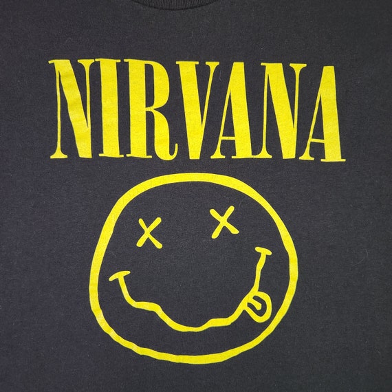 Nirvana Shirt Large Black Band Tee Rock Music Mem… - image 5