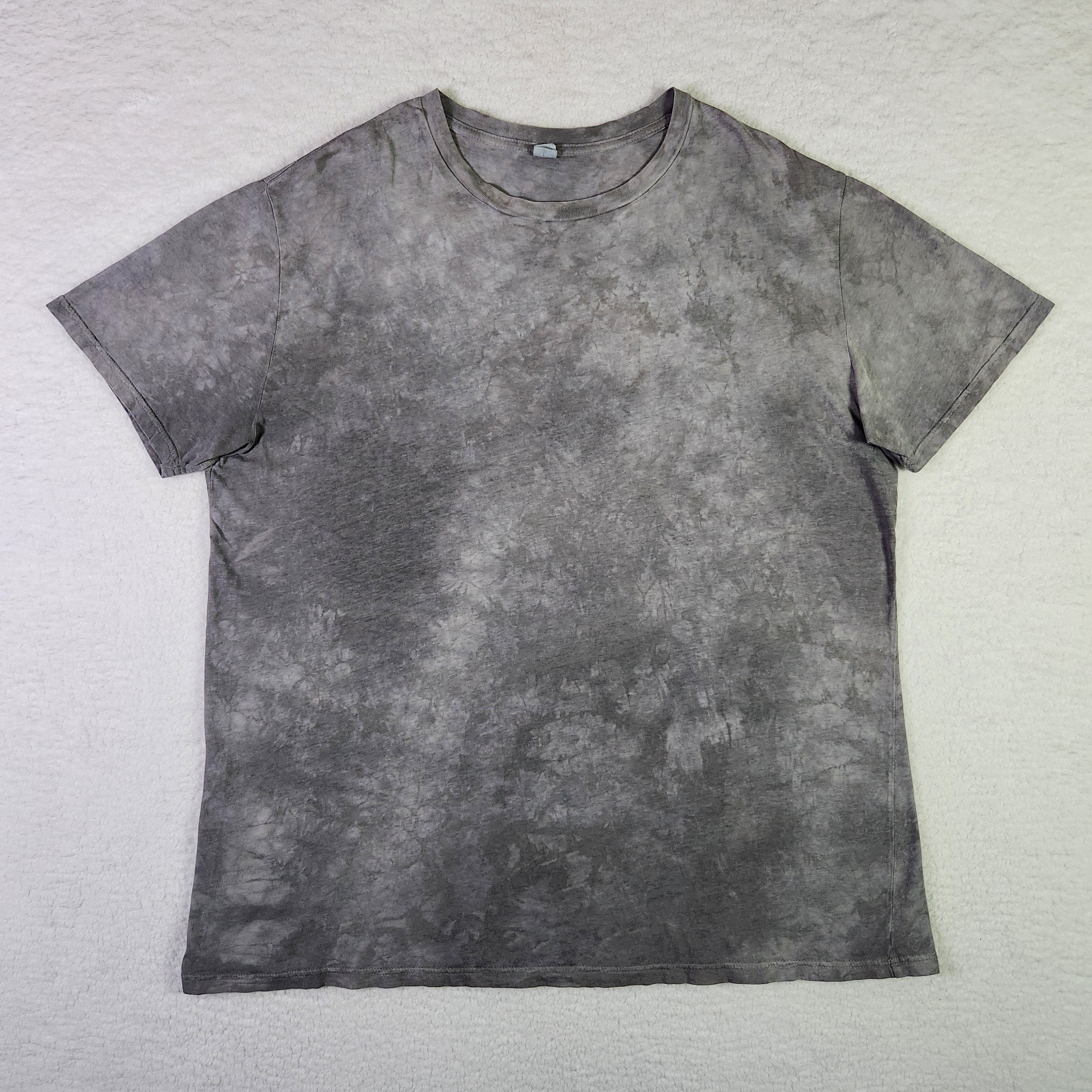 Tie-dye Shirt XL Gray 100% Cotton Crew Neck T-shirt Unisex