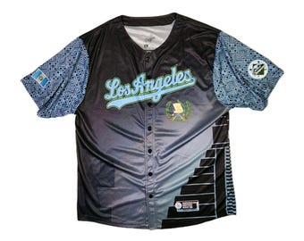 Los Angeles Dodgers Guatemalteeks Heritage XL-jersey met geborduurde mesh Stadium Exclusieve MLB-sportkleding