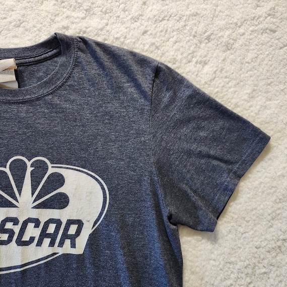 VINTAGE NASCAR Shirt Mens Medium Blue Distressed … - image 4