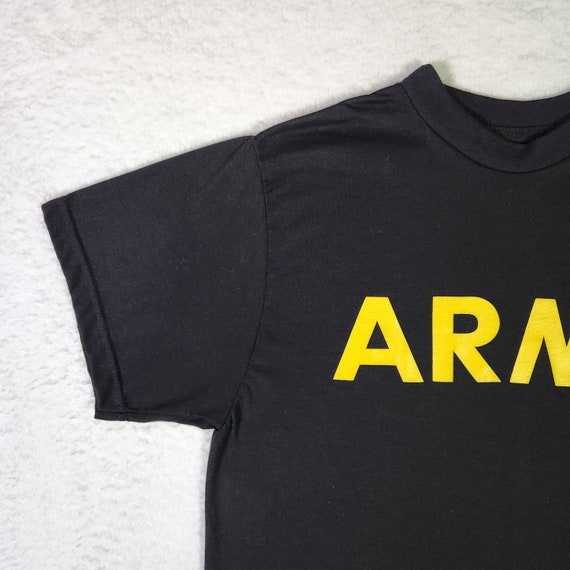 US Army Shirt Small Black Distressed Military Phy… - image 2