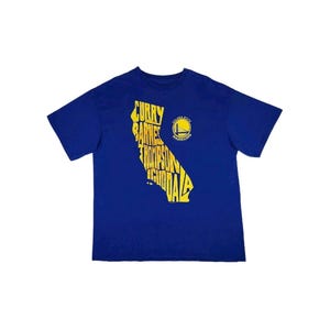 Vintage Golden State Warriors T-shirt: XL, Blue - NBA Basketball Sportswear, Athletic Apparel, Gift For Sports Fan, Unisex Retro Fanwear Tee