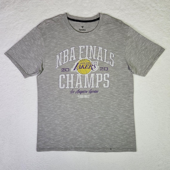 Los Angeles LA Lakers 2020 NBA Champions Mens T-shirt Medium Gray