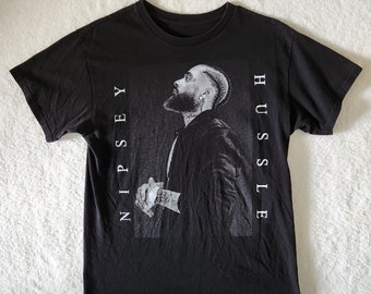 Nipsey Hussle Crew Neck T-shirt Medium Black Classic Hip-Hop Rap Memorabilia