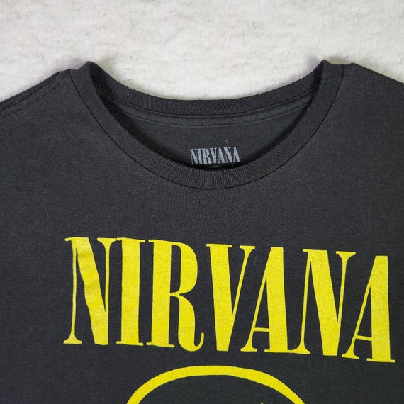 Nirvana Shirt Large Black Band Tee Rock Music Mem… - image 3