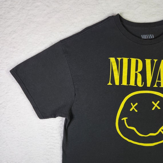 Nirvana Shirt Large Black Band Tee Rock Music Mem… - image 2