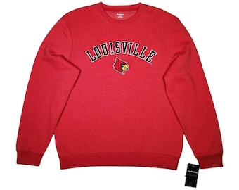 Sudadera Louisville Cardinals Tackle Twill, talla grande, roja, estilo universitario universitario de la NCAA, unisex
