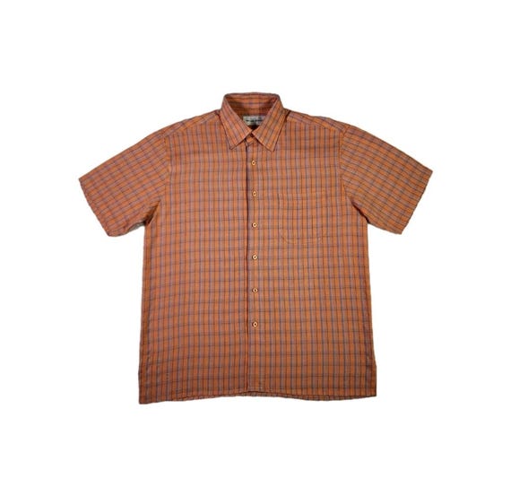 Vintage Plaid Shirt: Medium, Orange -michael Brandon Mens Short Sleeve, Button Up, 90s Aesthetic, Gift for Husband, Clothing for Dad, Retro - Etsy Vintage Plaid Shirt: Medium, Orange -michael Brandon Mens Short Sleeve, Button Up, 90s Aesthetic, Gift for Husband, Clothing for Dad, Retro - Etsy