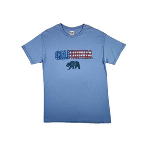 California VINTAGE T-shirt Medium Blue Travel Crew Neck Unisex