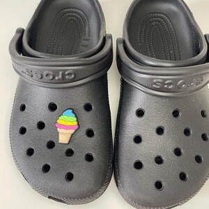 Rainbow ice cream croc charm Jibbitz