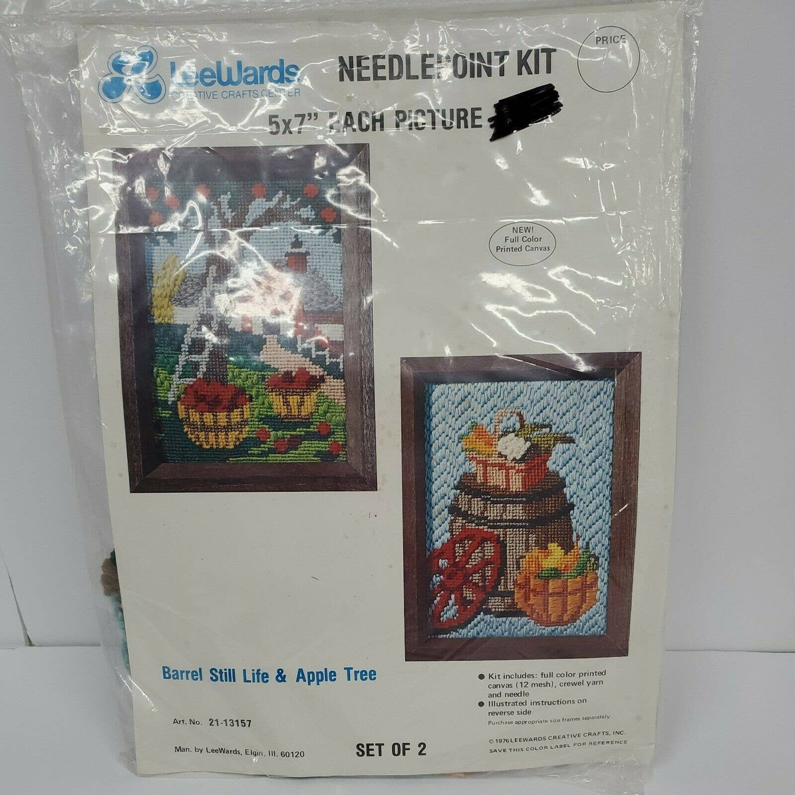 LeeWards Vintage Needlepoint Kit 5 x 7' Barrel Etsy