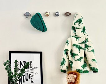 Ganci da parete con animali della savana, decorazioni per la cameretta a tema safari, decorazioni per la cameretta a tema giungla, ganci da parete con animali, ganci da parete per la cameretta a tema safari, ganci per la cameretta
