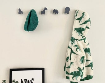 Ganci da parete a forma di animali, ganci da parete safari, decorazioni per la camera da letto a tema animali, ganci da parete a forma di animali, ganci da parete a tema animali, ganci per la camera dei bambini, safari per bambini