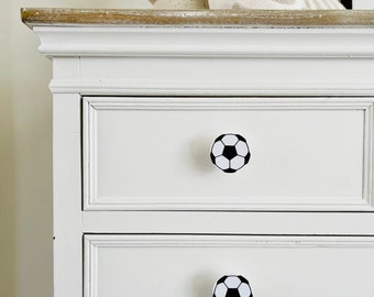Ladehandvat voetbalvorm, ladegrepen voetbal, ladegrepen kinderkamer, ladeknoppen, ladegrepen, ladegrepen, thema-decor
