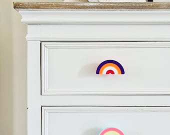 Regenbogen Thema Schubladengriffe, Regenbogen Schubladengriffe, Kinderzimmer Schubladengriffe, Schubladenknäufe, Schubladengriffe, Schubladengriffe, Mädchen Thema Dekor