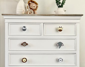 Leuke safari dieren ladegrepen, safari kinderkamer decor, jungle kinderkamer decor, dieren ladegrepen, safari kinderkamer thema ladegrepen