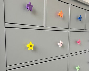 Gamer Stars Drawer Handles, Gamer Bedroom Decor, Gamer Drawer Knobs, Childrens Bedroom, Kids Gamer Bedroom, Kids Drawer Handles, Drawer Pull