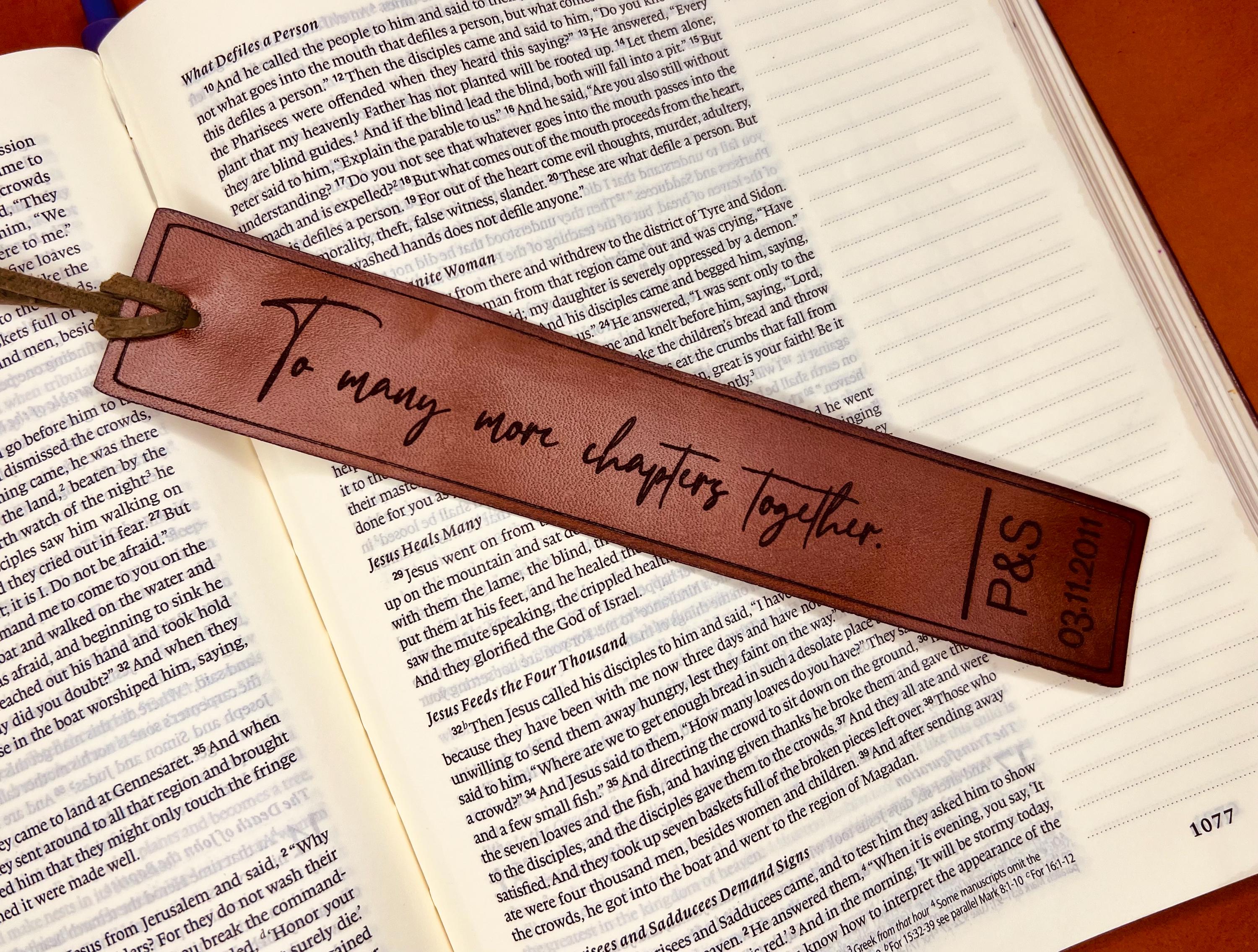 Personalized 3rd Anniversary Bookmark Book Lover Gift