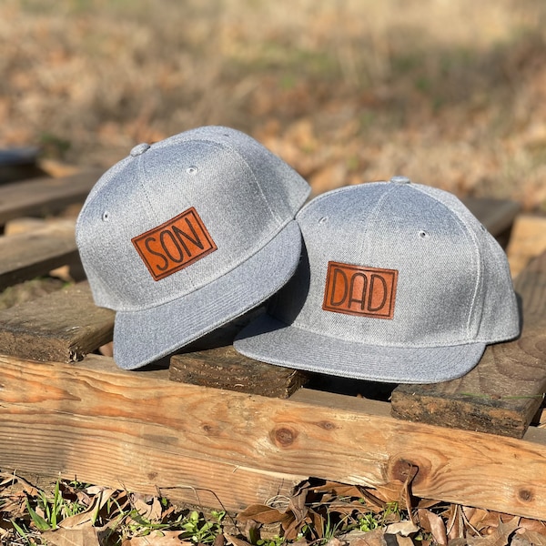 Custom Dad Son Matching Hat Set/Adjustable Snapback/Family Matching Hat/Dad Kid matching hat Made and shipped from the USA!