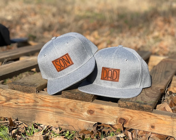 Custom Dad Son Matching Hat Set/Adjustable Snapback/Family Matching Hat/Dad Kid matching hat Made and shipped from the USA!