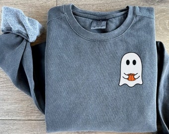 Ghost Pumpkin Sweatshirt, Pumpkin Spice Shirt, Halloween Shirt, Halloween Sweatshirt, Ghost Sweatshirt