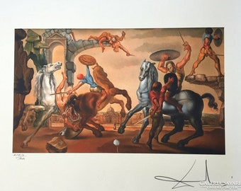 Salvador Dali (1904-1989) - bataille autour d'un pissenlit (limited edition lithograph)